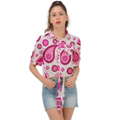 Paisley Tie Front Shirt  by nateshop