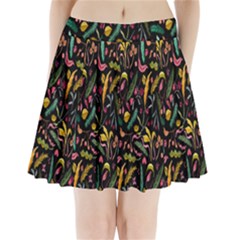 Palm Pleated Mini Skirt by nateshop