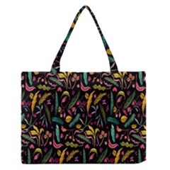 Palm Zipper Medium Tote Bag by nateshop