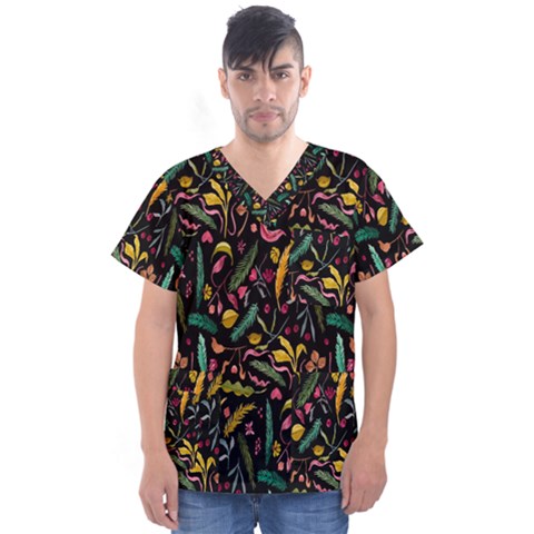 Palm Men s V-neck Scrub Top by nateshop