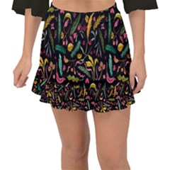 Palm Fishtail Mini Chiffon Skirt by nateshop