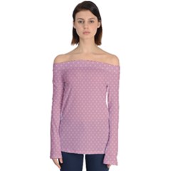 Paper Off Shoulder Long Sleeve Top by nateshop