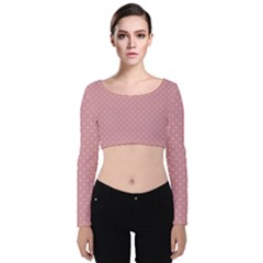 Paper Velvet Long Sleeve Crop Top by nateshop