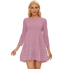 Paper Long Sleeve Babydoll Dress by nateshop