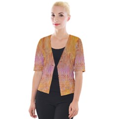 Pattern Cloth Background Cropped Button Cardigan by nateshop