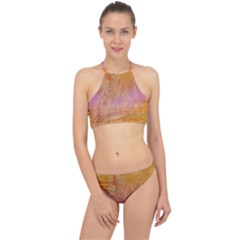 Pattern Cloth Background Racer Front Bikini Set by nateshop