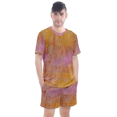 Pattern Cloth Background Men s Mesh Tee And Shorts Set by nateshop