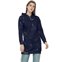 Pattern1 Women s Long Oversized Pullover Hoodie