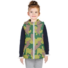 Pattern-camaouflage Kids  Hooded Puffer Vest by nateshop