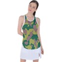 Pattern-camaouflage Racer Back Mesh Tank Top View1