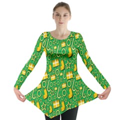 Pattern-cloth Paper Pattern Long Sleeve Tunic  by nateshop