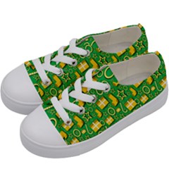 Pattern-cloth Paper Pattern Kids  Low Top Canvas Sneakers by nateshop