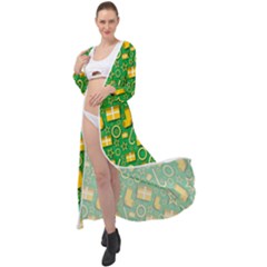 Pattern-cloth Paper Pattern Maxi Chiffon Beach Wrap