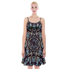 Pattern-mandala Spaghetti Strap Velvet Dress by nateshop