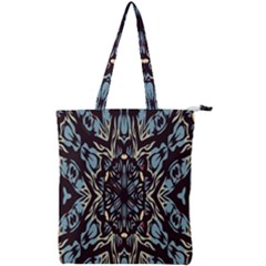 Pattern-mandala Double Zip Up Tote Bag