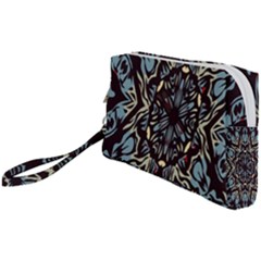 Pattern-mandala Wristlet Pouch Bag (small) by nateshop