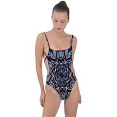 Pattern-mandala Tie Strap One Piece Swimsuit by nateshop