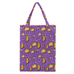 Pattern-purple-cloth Papper Pattern Classic Tote Bag by nateshop