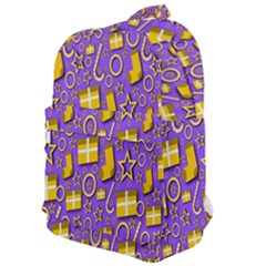 Pattern-purple-cloth Papper Pattern Classic Backpack by nateshop