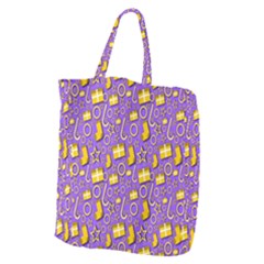 Pattern-purple-cloth Papper Pattern Giant Grocery Tote by nateshop