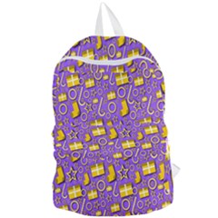 Pattern-purple-cloth Papper Pattern Foldable Lightweight Backpack