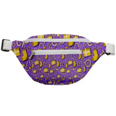 Pattern-purple-cloth Papper Pattern Fanny Pack by nateshop