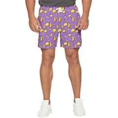 Pattern-purple-cloth Papper Pattern Men s Runner Shorts by nateshop