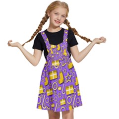 Pattern-purple-cloth Papper Pattern Kids  Apron Dress