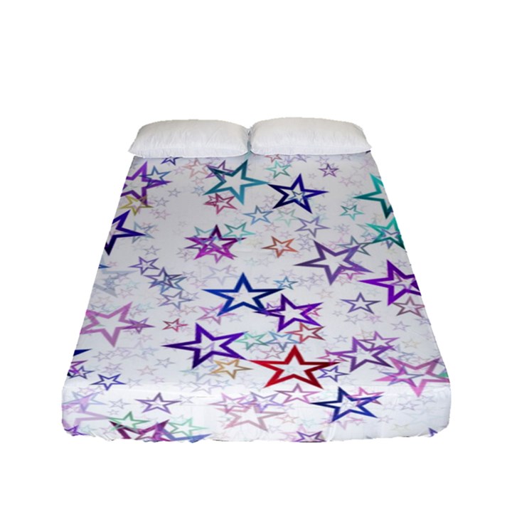 Christmasstars Fitted Sheet (Full/ Double Size)