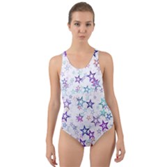 Christmasstars Cut-out Back One Piece Swimsuit by kyorashop23