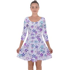 Christmasstars Quarter Sleeve Skater Dress