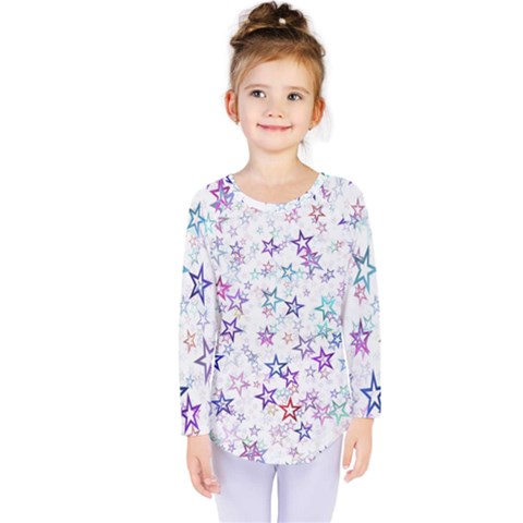 Christmasstars Kids  Long Sleeve Tee by kyorashop23