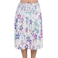 Christmasstars Velvet Flared Midi Skirt