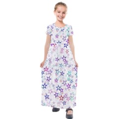 Christmasstars Kids  Short Sleeve Maxi Dress