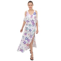 Christmasstars Maxi Chiffon Cover Up Dress