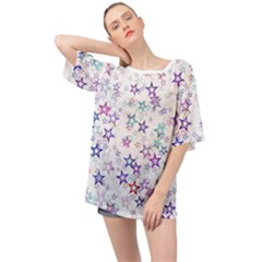 Christmasstars Oversized Chiffon Top by kyorashop23