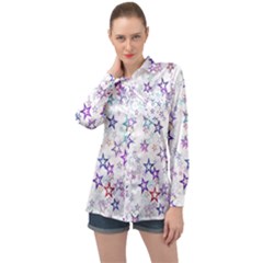 Christmasstars Long Sleeve Satin Shirt