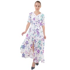 Christmasstars Waist Tie Boho Maxi Dress