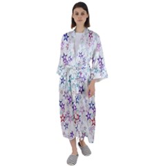 Christmasstars Maxi Satin Kimono