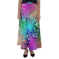 Flower Nature Petal  Blossom Flared Maxi Skirt