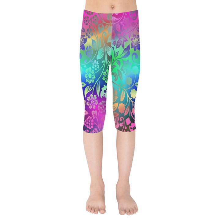 Flower Nature Petal  Blossom Kids  Capri Leggings 