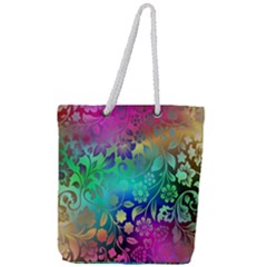 Flower Nature Petal  Blossom Full Print Rope Handle Tote (large)