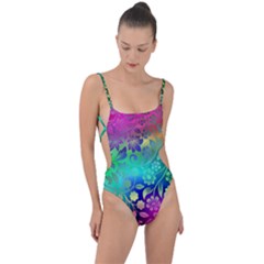 Flower Nature Petal  Blossom Tie Strap One Piece Swimsuit