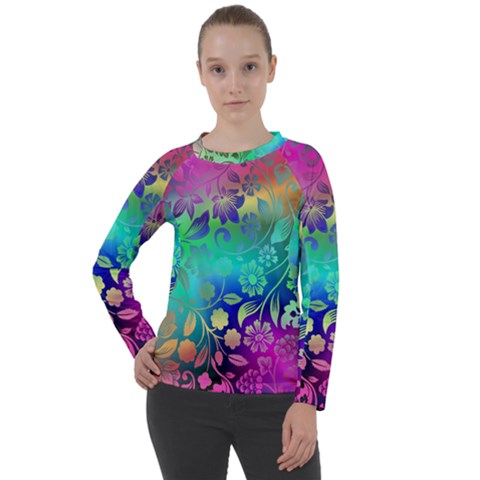 Flower Nature Petal  Blossom Women s Long Sleeve Raglan Tee by Ravend