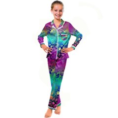 Flower Nature Petal  Blossom Kid s Satin Long Sleeve Pajamas Set