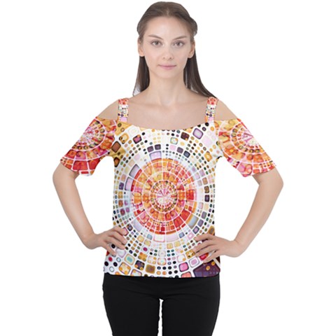 Internet Data Storage Online Cutout Shoulder Tee by Wegoenart