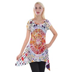 Internet Data Storage Online Short Sleeve Side Drop Tunic