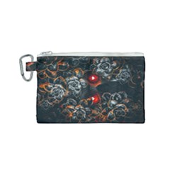 Abstract Flora Floral Flower Pattern Canvas Cosmetic Bag (small) by Wegoenart