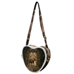 Sculpture Travel Outdoor Nature Elephant Heart Shoulder Bag by Wegoenart