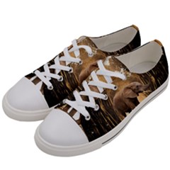 Sculpture Travel Outdoor Nature Elephant Men s Low Top Canvas Sneakers by Wegoenart